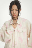 Unisex Jacket Autumn Rose Denim Jacket