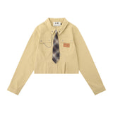 Women's Long Sleeve Shirt Women's Trendy Autumn Design Short Shirt