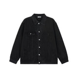 Men Denim Jacket Embroidery Denim Clothes Jacket Male Loose Lapels Patchwork Denim Jacket