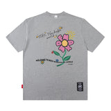 Men T Shirt Drop-Shoulder Sleeve Short Sleeve T-shirt Men and Women Street Loose