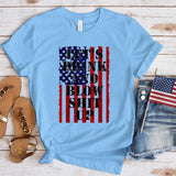 Women's Independence Day T Shirt round Neck Short Sleeve T-shirt Women's Top