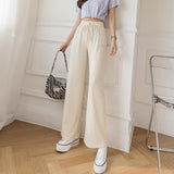 Palazzo Pants Knitted Wide-Leg Pants Summer High Waist Loose Drooping