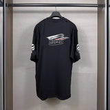 Men T-shirts Alphabet Short Sleeve T-Shirt Loose Crew Neck Half Sleeve Casual