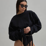 Women Sweatshirt Loose Spring Sweater Women's Long Sleeve Short Coat