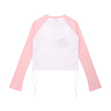 Women Long Sleeve T-Shirt Long Sleeve T-shirt Women's Autumn Raglan Sleeve Color Matching