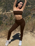 Women Co-Ord Set Slim Fit Winter Women's Clothing Exercise Workout Outfit Women