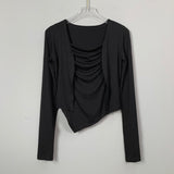 Women Long Sleeve Shirt Vest Camisole Women's Long Sleeve Jacket Cardigan