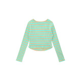 Women Sweater Color Matching Sweater Girls Spring and Autumn Casual round Neck