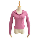 Women T-Shirt Hooded Long-Sleeved T-shirt Female Spring Undershirt