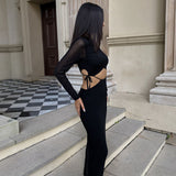 Women Dresses Dress Autumn Solid Color Long Sleeve round Neck