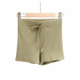 Women T-Shirt Short T-shirt Shorts Casual Sports Knitted