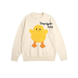 Unisex Sweatshirt Neutral Women's Clothing Yellow Duck Sweater