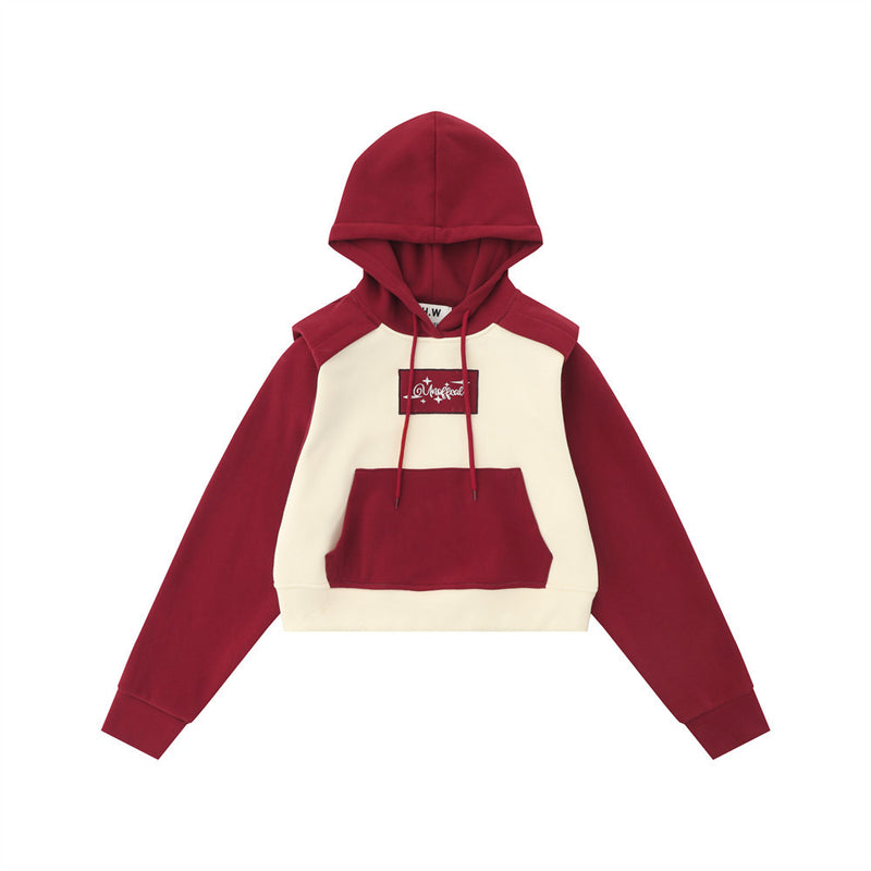 Women Hoodie Short Hood Girls' Spring and Autumn Casual Long-Sleeved Hoodie