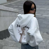 Women Sweatshirt Printed Sweater Women's Spring and Autumn Hooded Loose