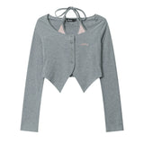 Women Long Sleeve T-shirt Short Cardigan Long Sleeve T-shirt for Girls