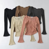 Women T-Shirt Autumn Pure Desire Style Long Sleeve Temperament Top