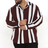 Men Shirt Striped Fashion Cardigan Men's Shirt