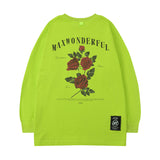 Men Long Sleeve Shirt Personality Cartoon Printed Loose Long Sleeves T-shirt Men's and Women's Tops