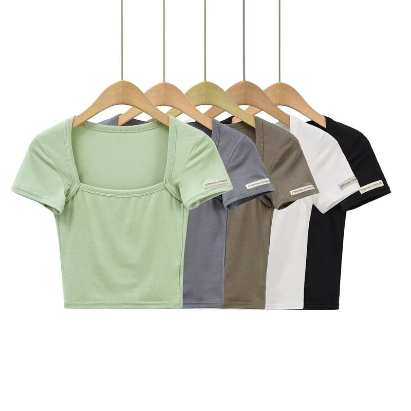 Women T-Shirt Female Short Short Sleeve T-shirt