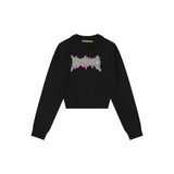 Women Sweater Embroidery Short Sweater Women's Casual round Neck Sweater