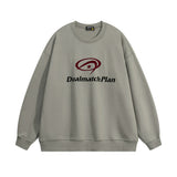 Men Hoodie Letter Printed Crew Neck Sweatshirt Men's Ins Casual All-Matching