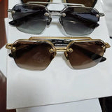Chrome Hearts Sunglasses Acetate Leather Sterling Silver Diamond Inlaid Aviator Sunglasses