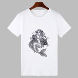 New T-shirt female Mermaid Printed Harajuku T shirt Women