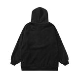 Men Hoodie Embroidered Letters Cardigan Hoodie