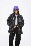 Unisex Jacket Autumn High Street Embroidery Denim Coat Women's Clothing