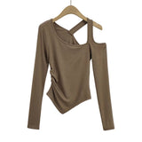 Women T-Shirt Autumn and Winter Women's Tight Long-Sleeved T-shirt