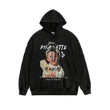 Men Long Sleeve Shirt Vintage Hiphop Printed Hoodie Men's and Women's Loose All-Match Hoodie