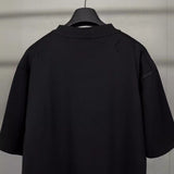 Men T-shirts printed washed and worn short-sleeved T-shirts loose and casual