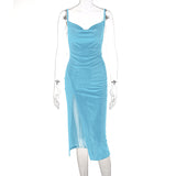 Homecoming Dresses Tight Fashion Slim Slim Split Suspender Dress