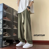Men Sweatpants Casual Pants Men's Summer Wide Leg Loose Pants