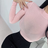 Women Long Sleeve Shirt Women's Tight Bottoming Shirt