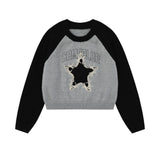 Women Sweater Short Sweater Women's Autumn Crew Neck Casual Sweater