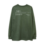 Men Long Sleeve Shirt Letter Printed round Neck Long Sleeve T-shirt Men Loose All-Matching Top
