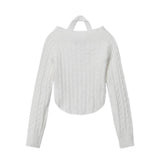 Women Sweater Girls' Autumn Outer Wear Casual Solid Color