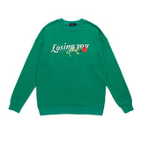 Men Long Sleeve Shirt Vintage Floral Print Long Sleeves T-shirt Men Loose Bottoming Top