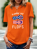 Women's Independence Day T Shirt Printed Short-Sleeved T-shirt