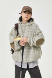 Unisex Jacket Autumn Hooded Plaid Coat Women's Clothing
