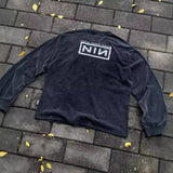 Men T-shirts Vintage retro heavy washed old European and American hip hop men's and women's loose long-sleeved T-shirts