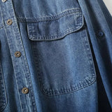 Women T-Shirt Casual Denim Shirt Jacket Autumn Washed Jacket Loose