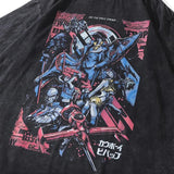 20242024 Men Hip Hop Vintage Washed TShirt Streetwear Japane