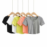 Women T-Shirt Short Sleeve Women's Spring and Summer Arc Sports T-shirt