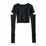 Women's T-Shirt Spring and Autumn Sports Top Short Women's T-shirt