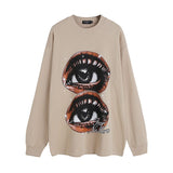 Men Long Sleeve Shirt Printed Long Sleeve Bottoming T-shirt Men and Women Hiphop Idle Style