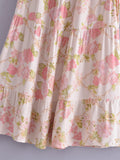 Women Skirt Spring and Autumn Elastic Printed Skirt