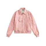 Unisex Jacket Autumn Loose Retro Pu Coat