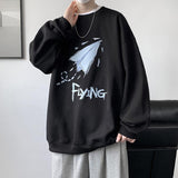 Men Hoodie round Neck Sweater Men's Autumn Versatile Spring and Autumn Hong Kong Style Loose